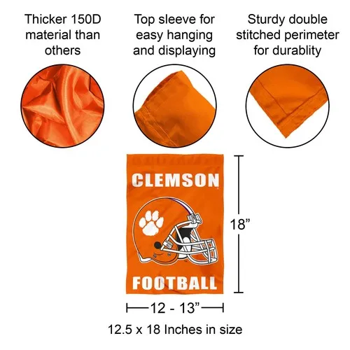 Clemson Garden Flag Yard Banner hhp