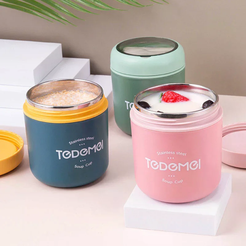 Food Storage Thermos - ☸ Aço inoxidável copo de vácuo