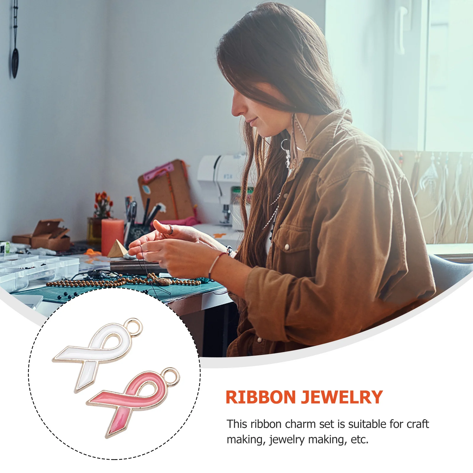 

40 Pcs Bulk Ribbon Accessories Miss Jewelry Breast Charm Alloy Bow Making Charms