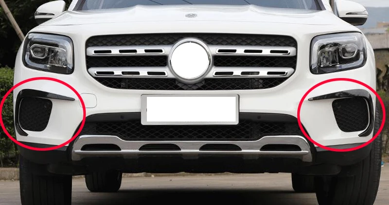 For Mercedes-Benz GLB-Class X247 GLB200 220 250 2019 2020 ABS Front Fog Light Lamp Cover Trim Molding Bezel Garnish Sticker view 2