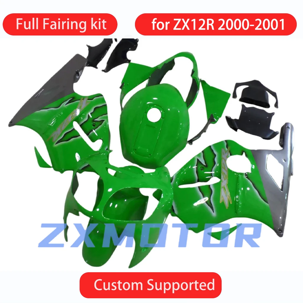 For KAWASAKI ZX 12R 2000 2001 Fairings Racing Motorcycle ZX12R 00 01 Free Custom Aftermarket Fairing Kit