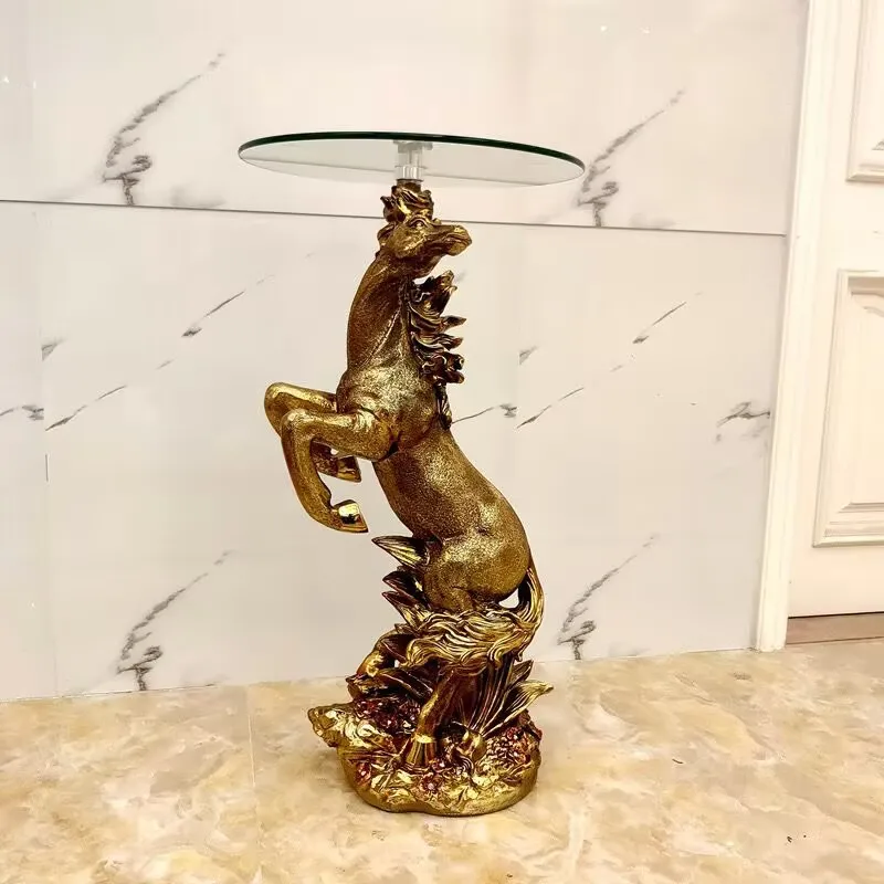 Home Decor Creative Sculpture Side Tables Home Furniture Living Room Tea Tables Coffee Table Resin Statues Storage Rack Figurine