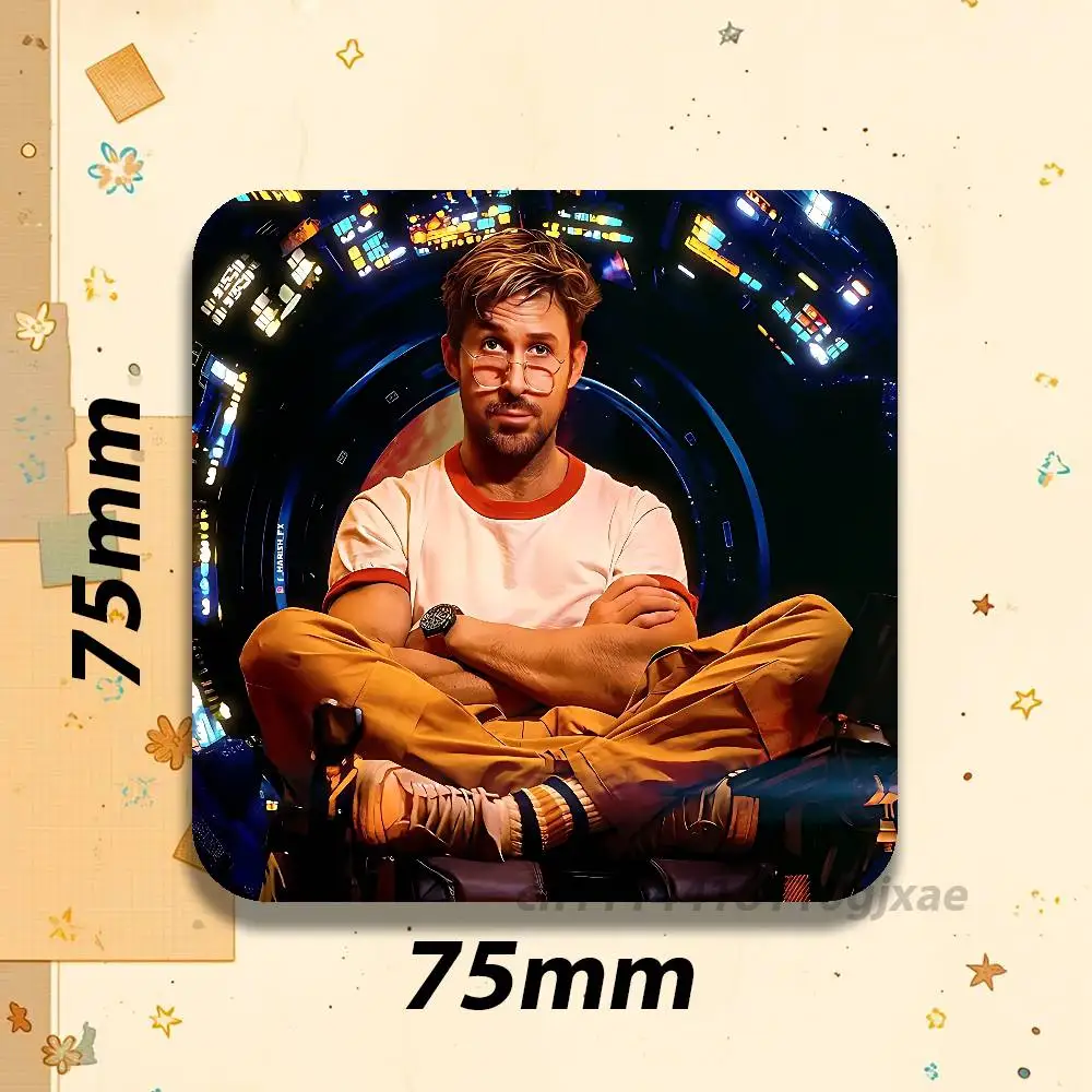 Commemorative CollectionR-Ryan Gosling Fridge Magnet Personalized Magnetic Durable Plastic Square Picture Surface Fridge Magnets