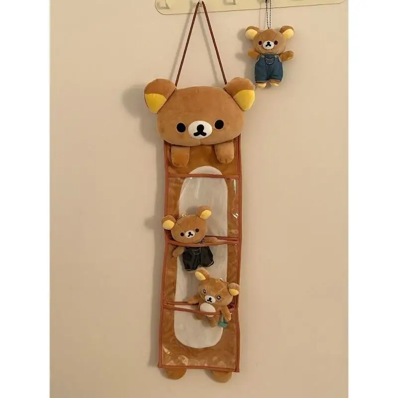 

Small bear wall mounted storage bag, accessories, miscellaneous items, large capacity rear door, portable storage artifact