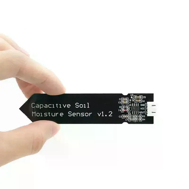 Capacitive Soil Moisture Sensor Module V1.2 3 Sets Wide Voltage Wired Analog for Vegetable Planting Soil Humidity Test