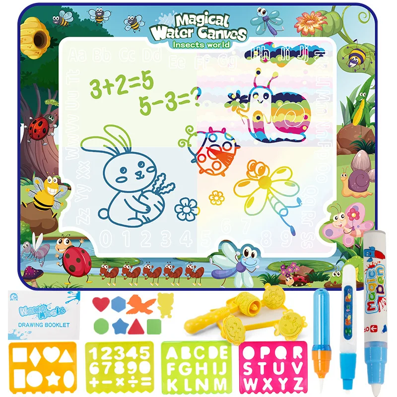 Insect Roll over Image to Zoom in Water Kids Painting Writing Doodle Toy Mat Color Drawing for Boys and Girls