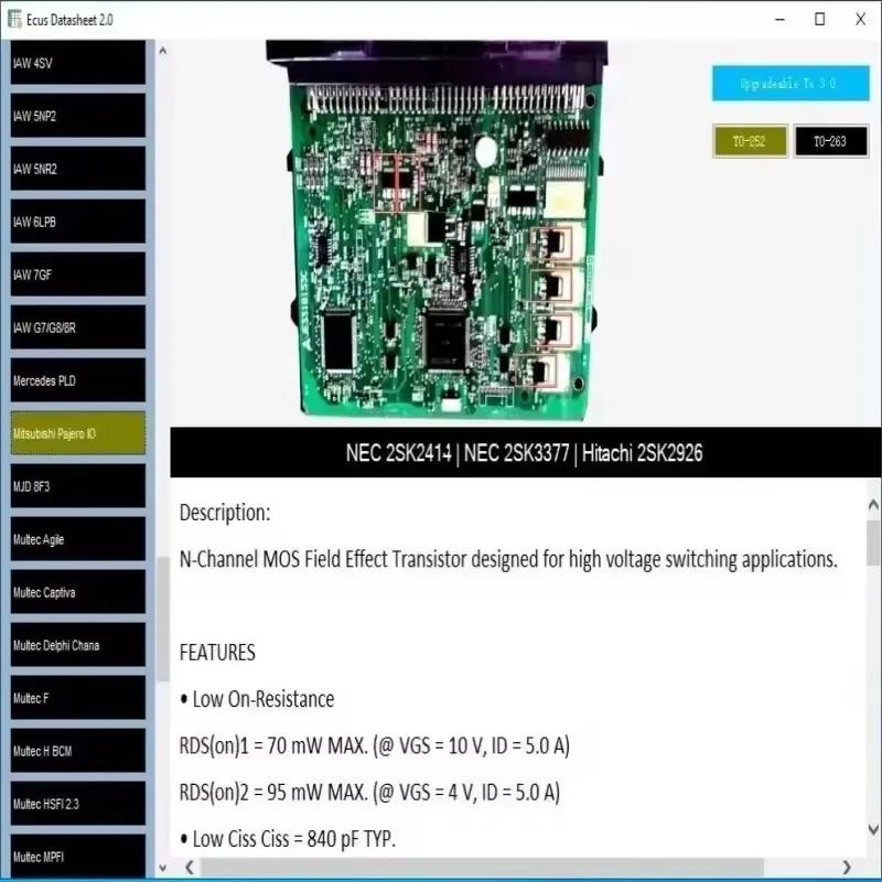 2025 NEW ECUS Repair Software Datasheet 2.0 and Additional Information PCB Schematics with Automotive Electronic Components