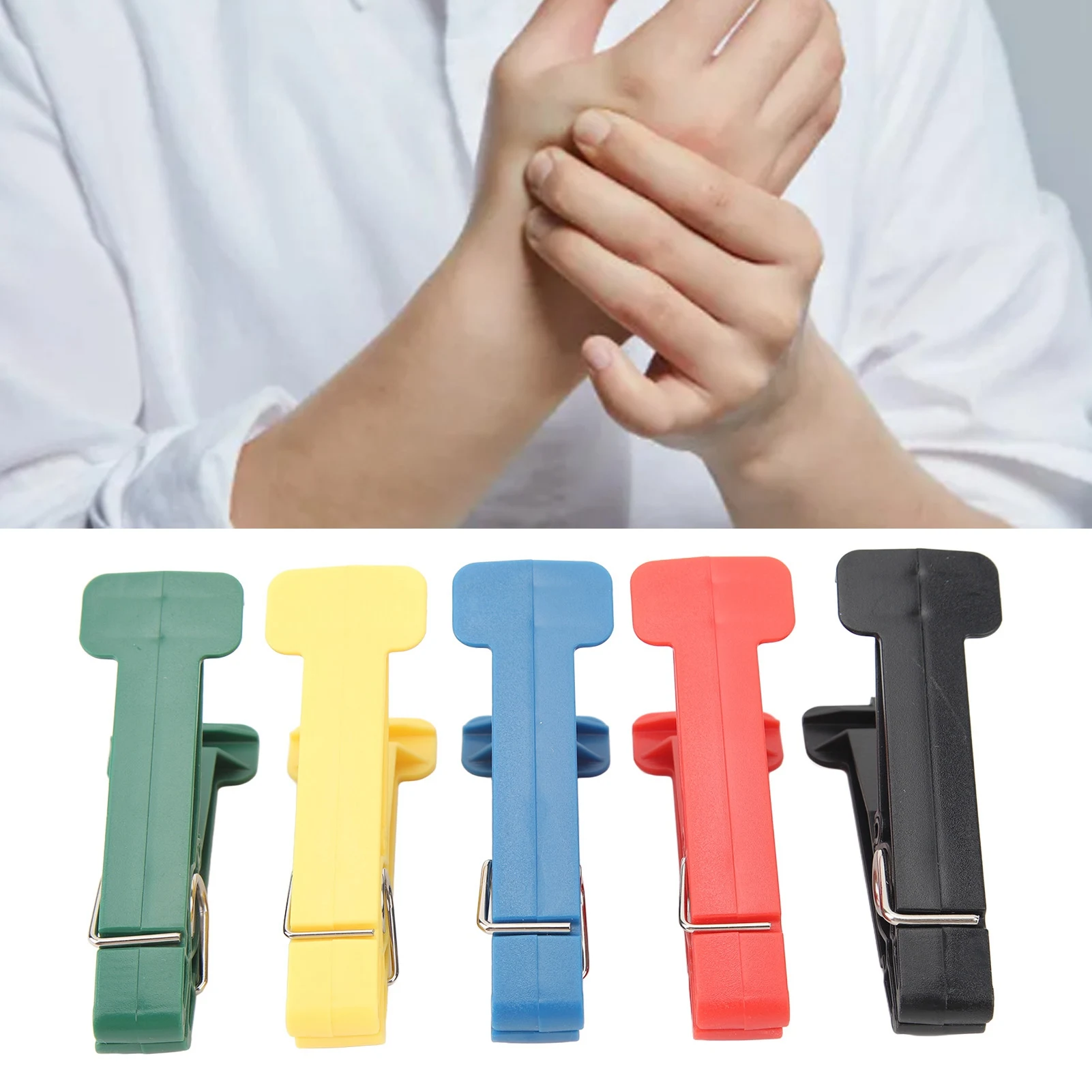 5Pcs Graded Finger Exerciser ABS Pinch Design Grip Strength Trainer Hand Conditioning Tool Pinch Exerciser
