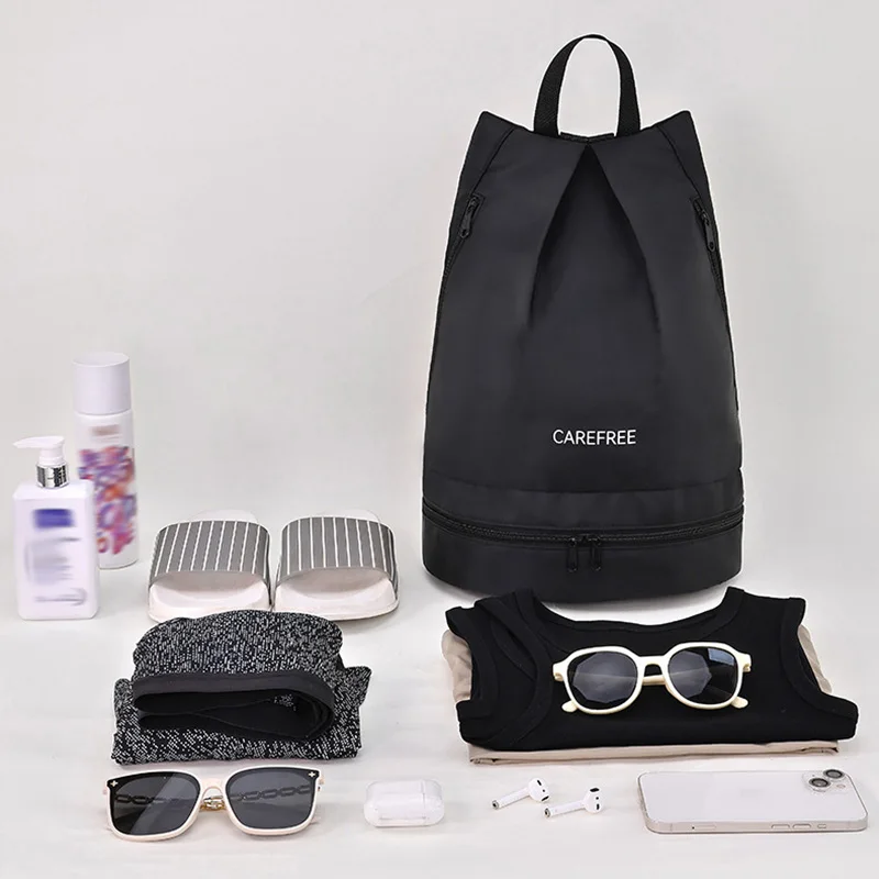 Mochila de natación con separación en seco y húmedo, bolsa de almacenamiento para gimnasio, deportes, vacaciones, playa, compartimento para zapatos, bolso grande de hombro para viajes al aire libre