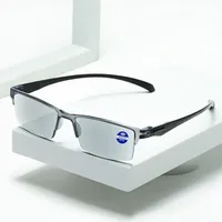 Anti Blue Ray Reading Glasses Smart Automatic Zoom Reading Glasses Autofocus Ultralight Half-Rim Frame Near Far Computer Glasses