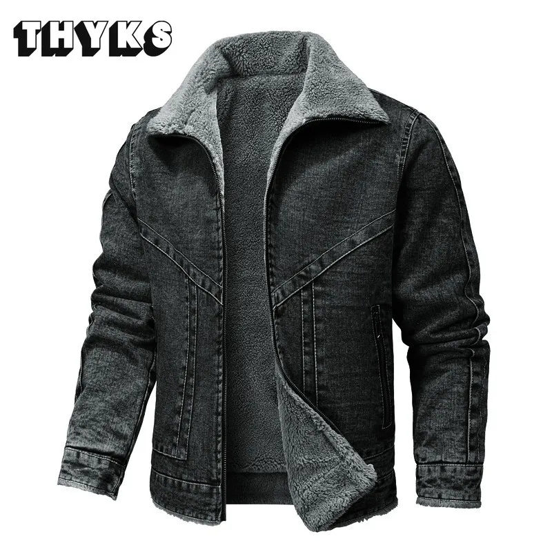 Winter Thick Denim Jackets Men Fashion Plush Warm Casual Classic Loose Jeans Coat Male Brand Clothes Mens Jacket Ropa De Hombre