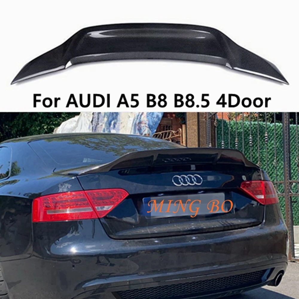 

For AUDI A5 B8 B8.5 4Door Coupe 8T3 R Style Carbon fiber Rear Spoiler Trunk wing 2009-2016 FRP Forged carbon（Not for S5 RS5）