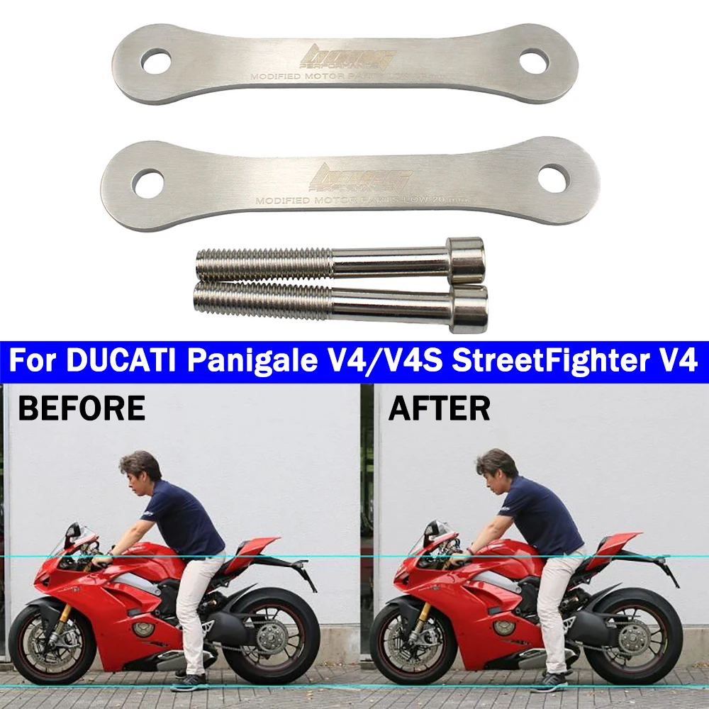 

Motorcycle Lowering Links Kit Rear Suspension Cushion Drop Connecting For DUCATI Panigale V4 Panigale V4S StreetFighter V4