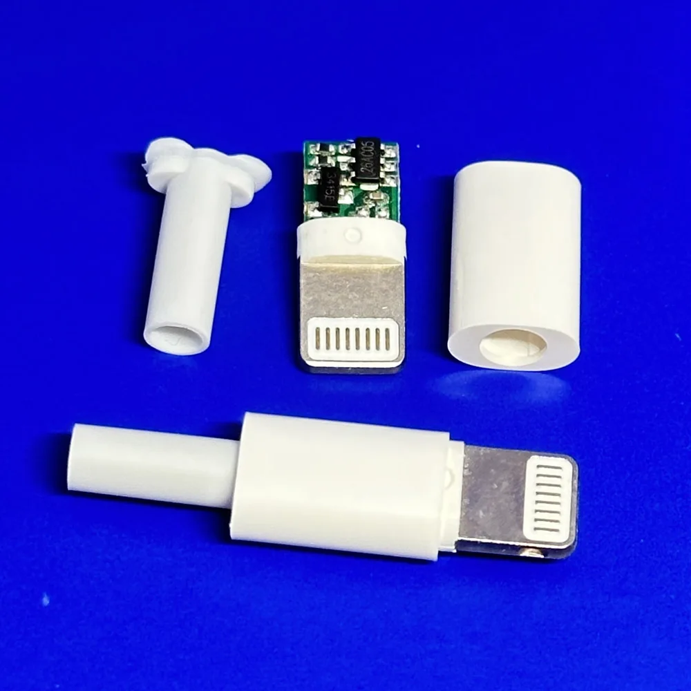 

3sets USB For iphone male plug with chip board connector welding 3.0mm Data OTG line interface DIY data cable adapter parts