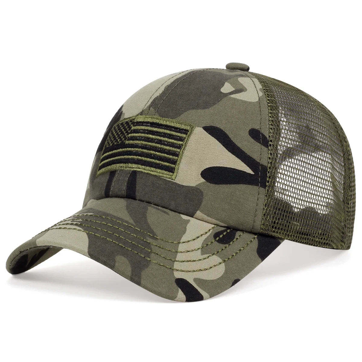Unisex Flag Of The United States Embroidery Baseball Net Caps Spring and Summer Outdoor Adjustable Casual Hats Sunscreen Hat Cap