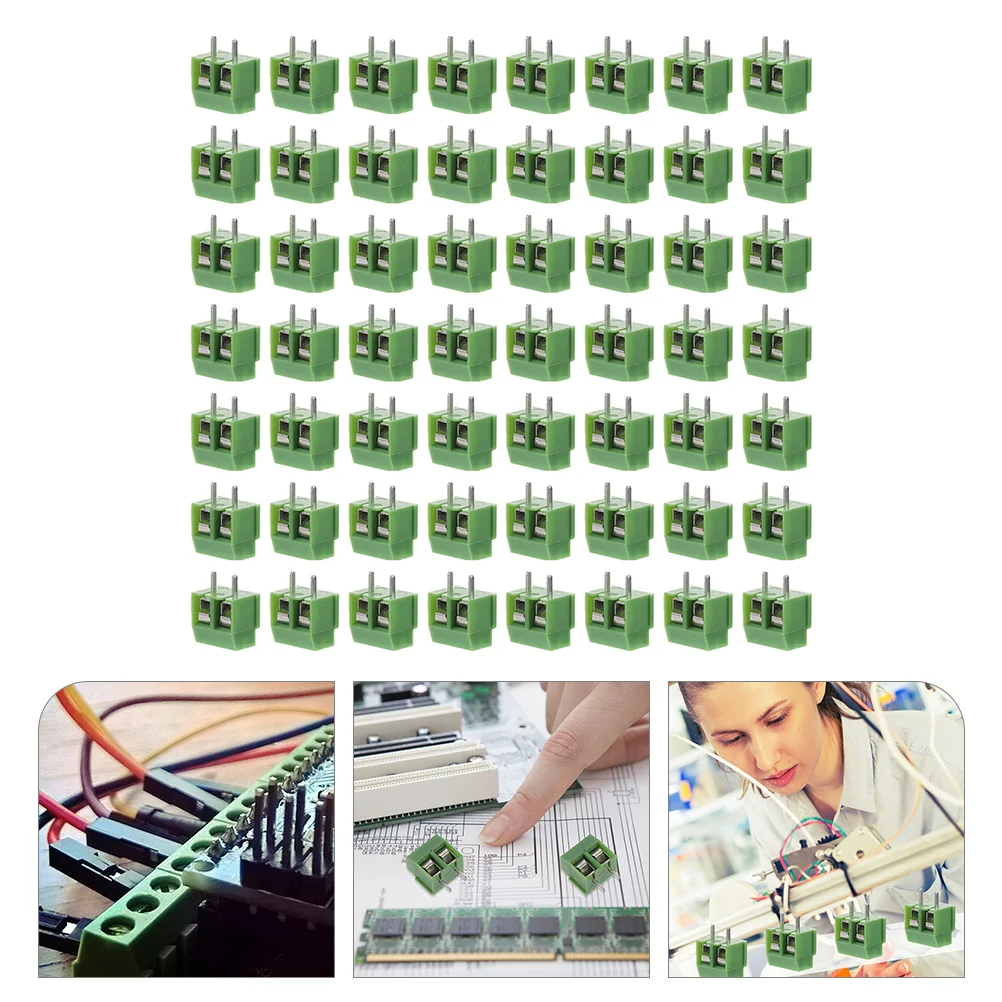 80 قطعة محطات المسمار موصل نحاسي صغير خفيف الوزن PCB لتقوم بها بنفسك كتلة كهربائية مستقيم دبوس كتل طرفية جهاز