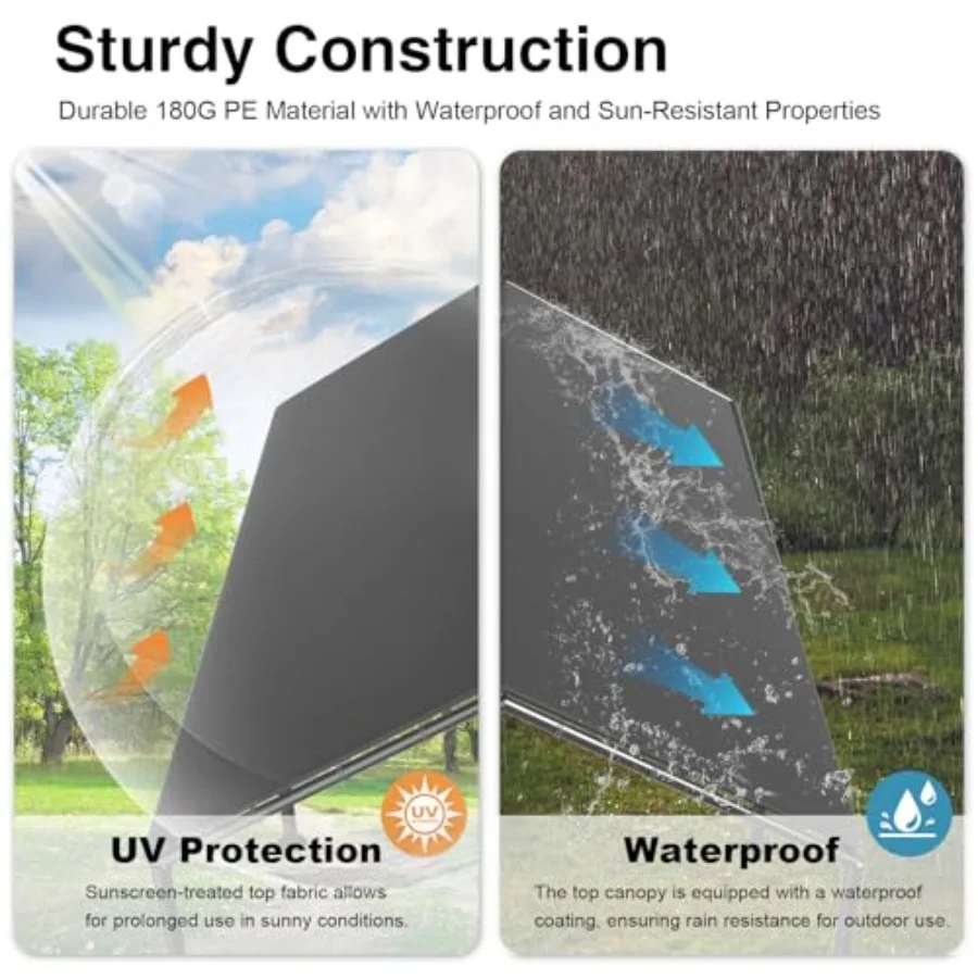 في الهواء الطلق Carport 10x20ft الثقيلة خيمة سيارة المحمولة المرآب المظلة تخزين سقيفة جميع المواسم قماش القنب خيمة لحماية السيارات في الهواء الطلق #5