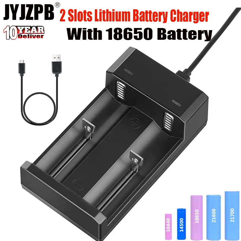 

2 Slots Lithium Battery Charger Dual for Charging 4.2 V 3.7 V Universal Rechargeable Battery Charger