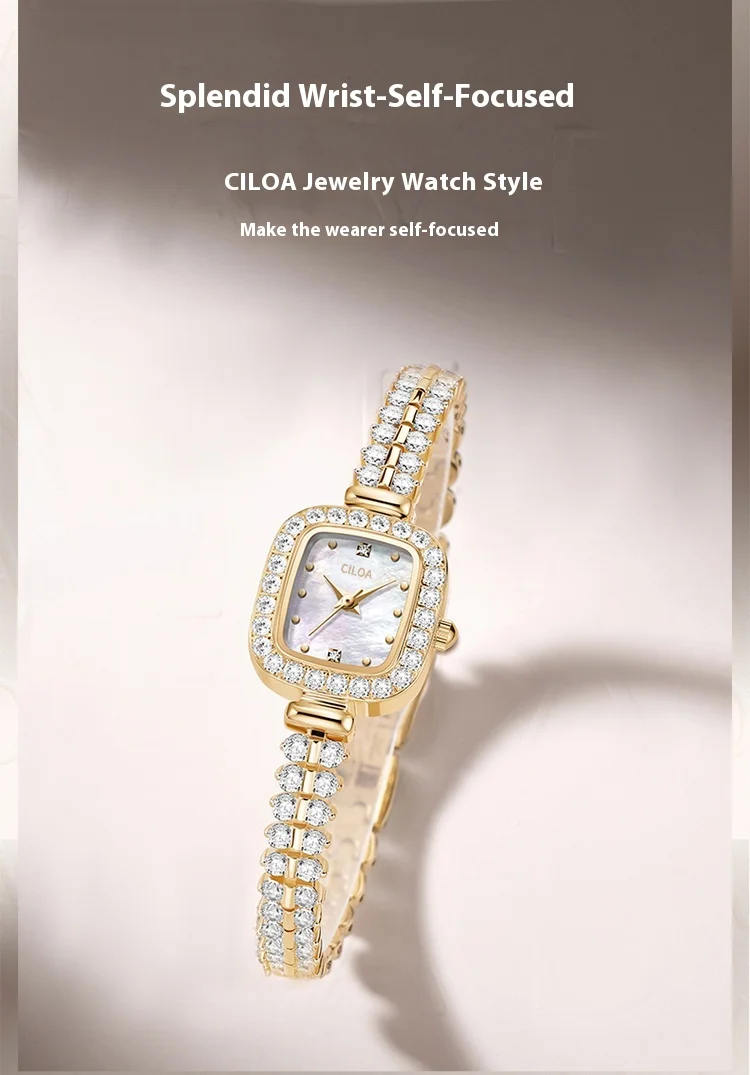 2024 New CILOA Little Gold Ears Watch for Women, Light Luxury, Niche Women, Mermaid Women\'s Watch, Mechanical Watch