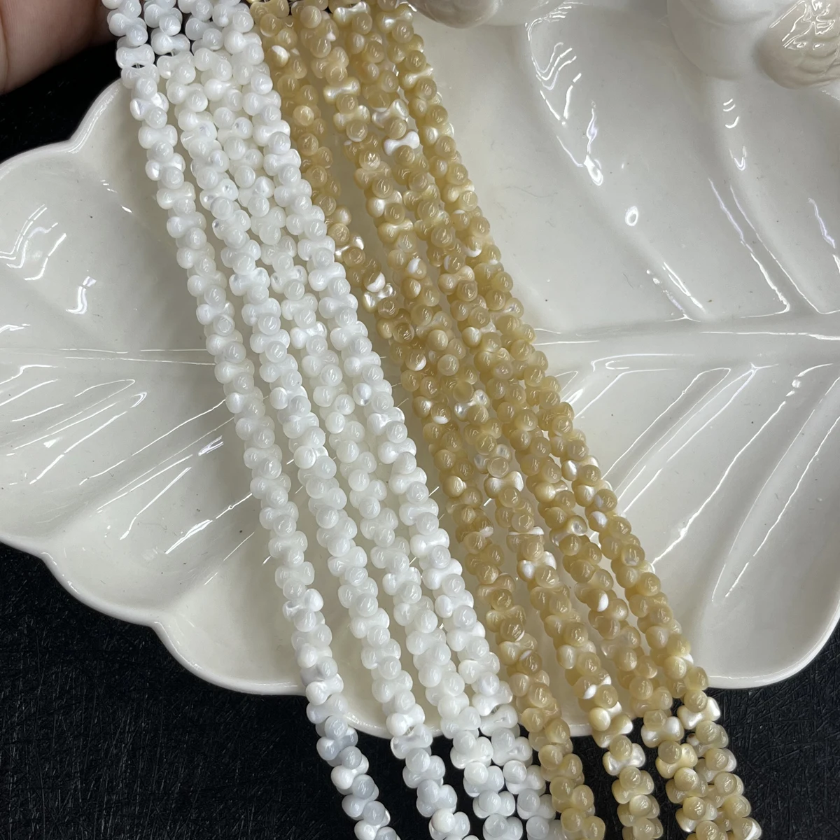 

3x6mm Natural Freshwater Mixed Shell Round Bead White Yellow Jewelry Make DIY Necklace Bracelet Earrings Accessory Wedding Women