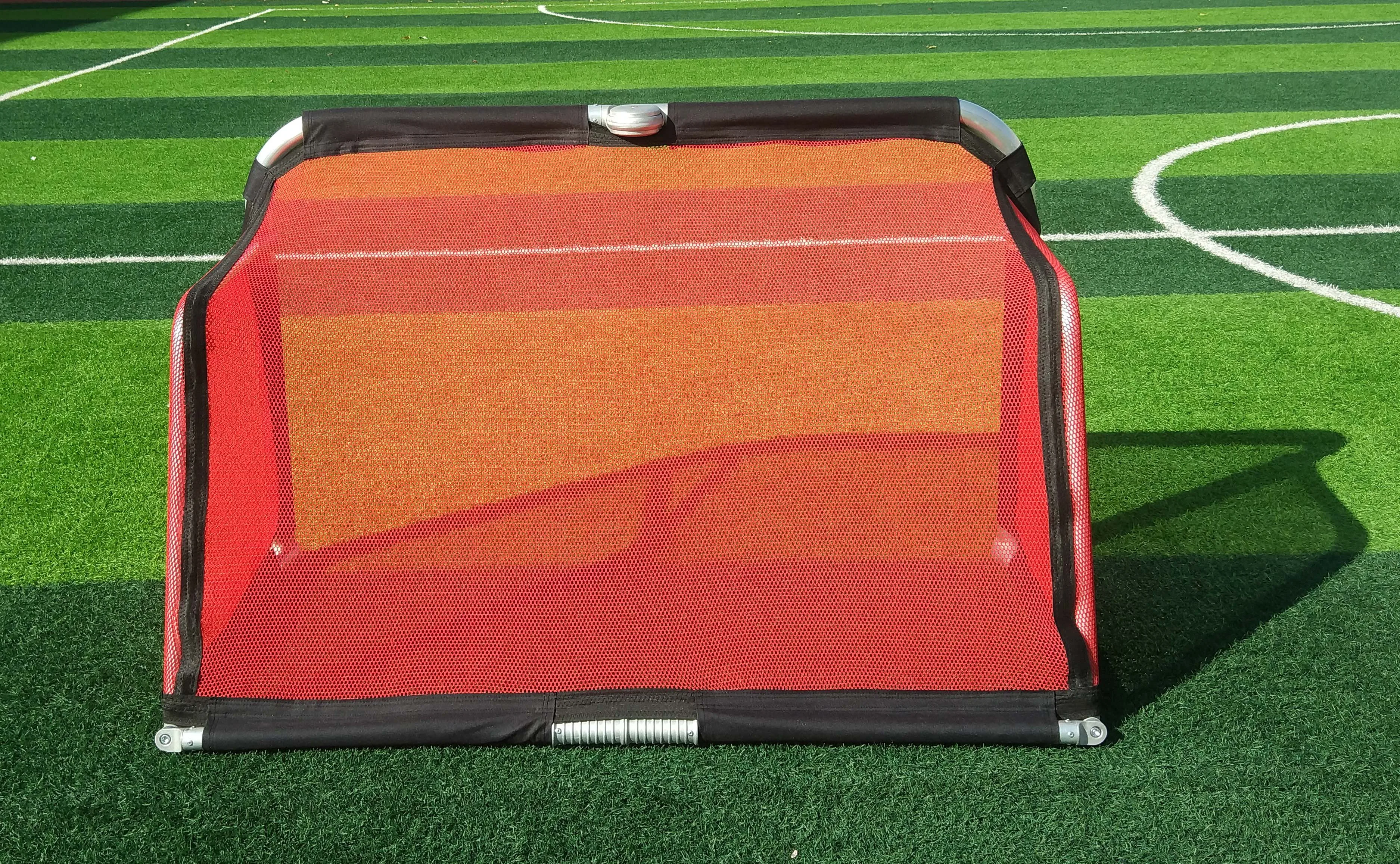 Mini porta da calcio pieghevole in alluminio portatile Reti colorate Porta da calcio pieghevoli in tessuto colorato