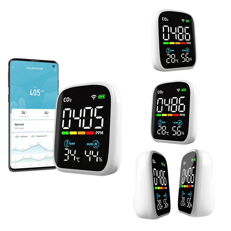 

B50C WIFI Инфракрасный монитор CO2 Монитор углекислого газа NDIR-датчик Монитор качества воздуха Детектор углекислого газа