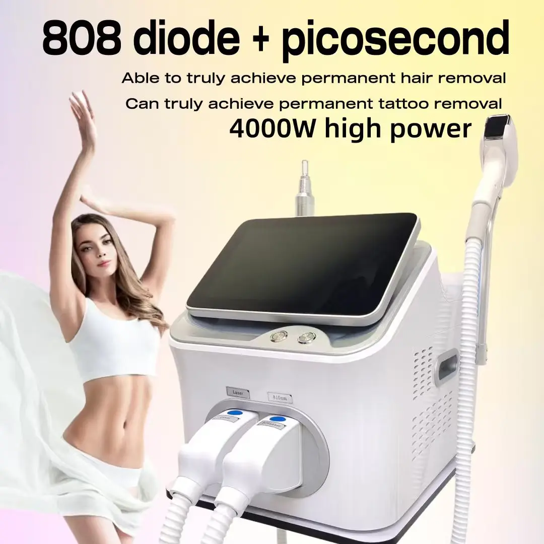 

2024 Professional 4000W Titanium Platinum Diode Laser Hair Removal Machine 4 Wavelengths 755nm 808nm 1064nm 940nm IPL Soprano Ic