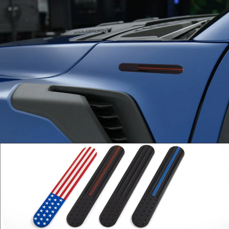 

2pcs 3D Aluminum American USA US Flag Emblems Car Rear Trunk Emblem Badge Decal Sticker For Car Motorcycle Bike Auto Accessories