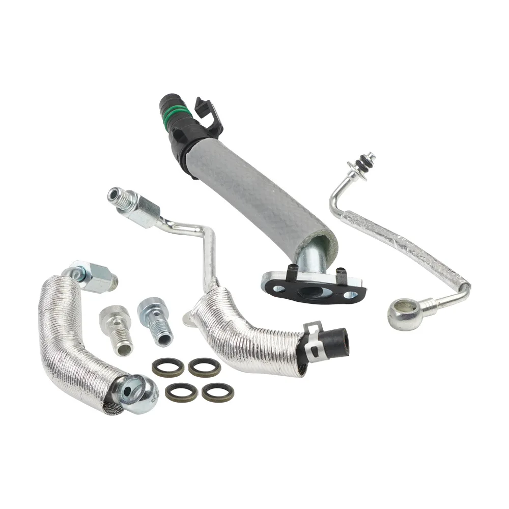 4PCS Turbo Oil Return Drain Line and Oil Feed Pipe Kit For Chevy Cruze Sonic Trax & Buick Encore 1.4 L4 55567067 55587854