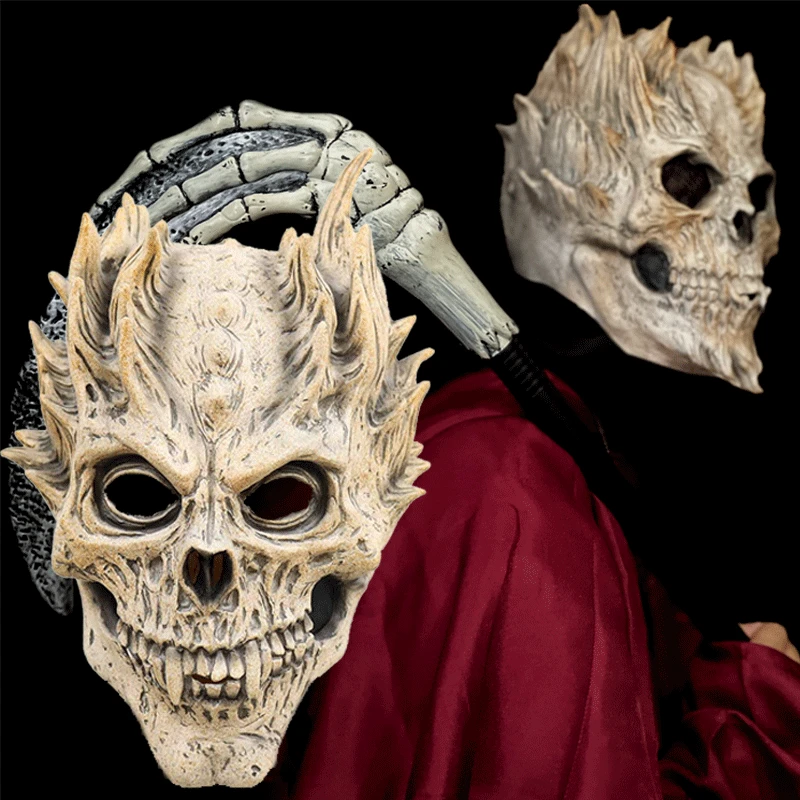 

Halloween Cosplay Mask Skeleton Skull Warrior Masks Death Skull Mask Demon Horror Halloween Party Dance Prom Masks