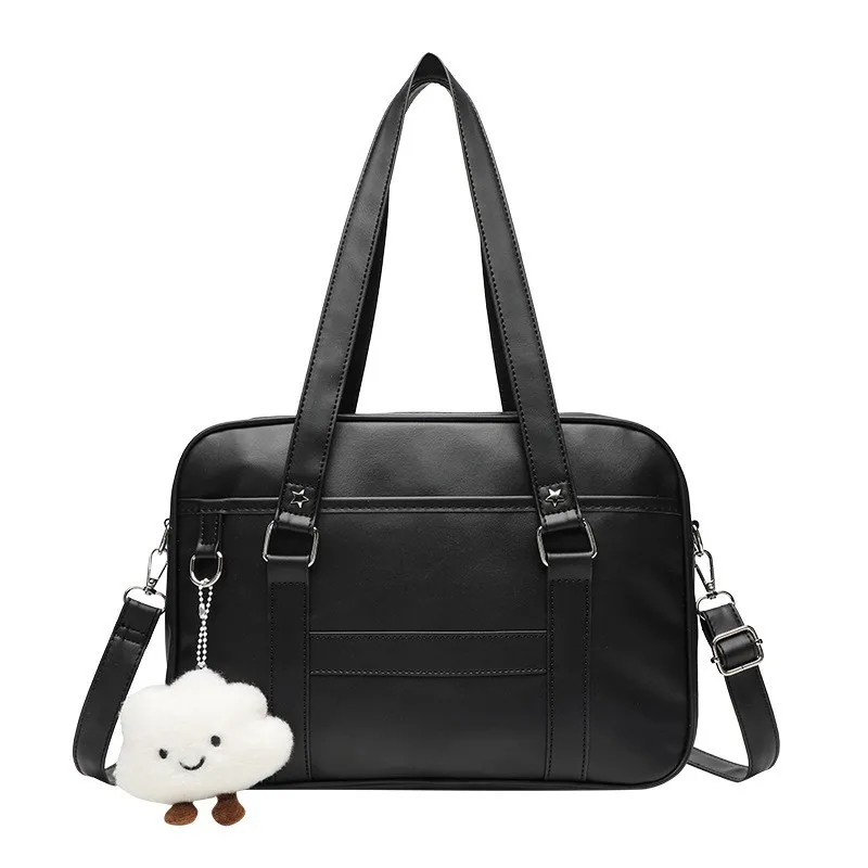 

Women's PU Leather JK Uniform Handbag Large Capacity Multi-use Shoulder Crossbody Bag Casual Daily Student School Tote Purse