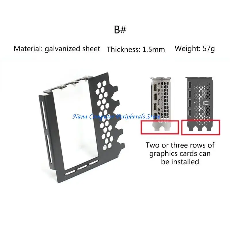 F68C GPU GPU Mount Bracket دائمة معدات المعدنية المعدنية محول حامل الدعم للكمبيوتر الشخصي