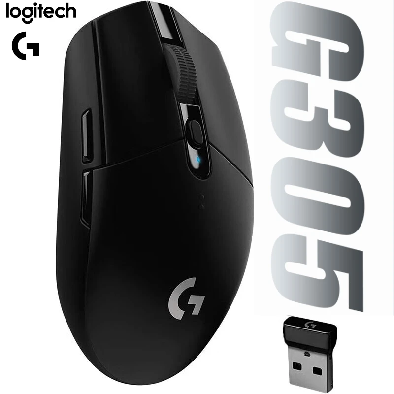ماوس ألعاب لاسلكي لوجيتك G304 G305، خفيف الوزن 99 جرام، 6 أزرار، 12000 نقطة في البوصة قابل للتعديل، لألعاب الكمبيوتر المحمول والكمبيوتر الشخصي،