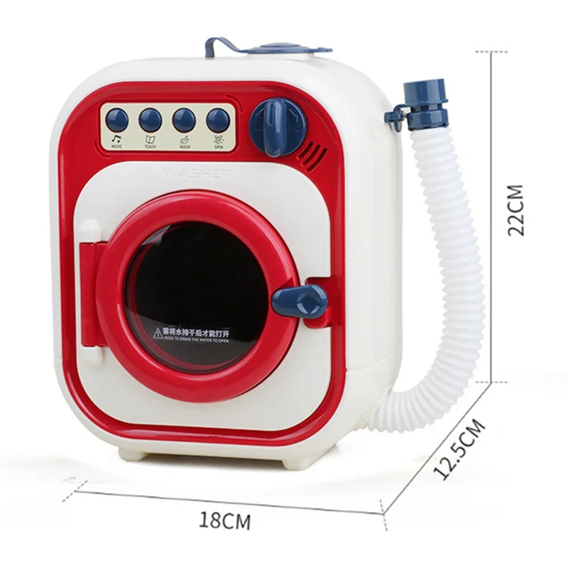 【BABY】Wasmachine voor kinderen Mini Simulatie Meubels Wasmachine Lichte muziek Fantasiespel Cadeau Muziek met verlichting Verjaardagscadeau