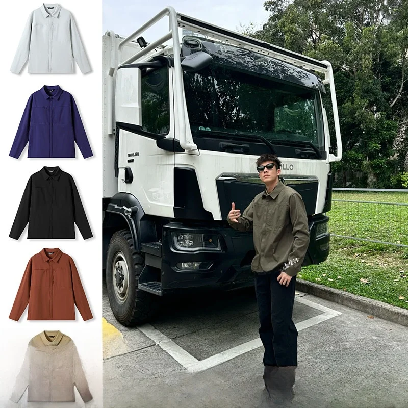 

Lightweight Tear-Resistant Mountain Series Men's Shirt Jacket Spring 2026 Fashionable Outdoor Windproof Standard Fit Long Sleeve