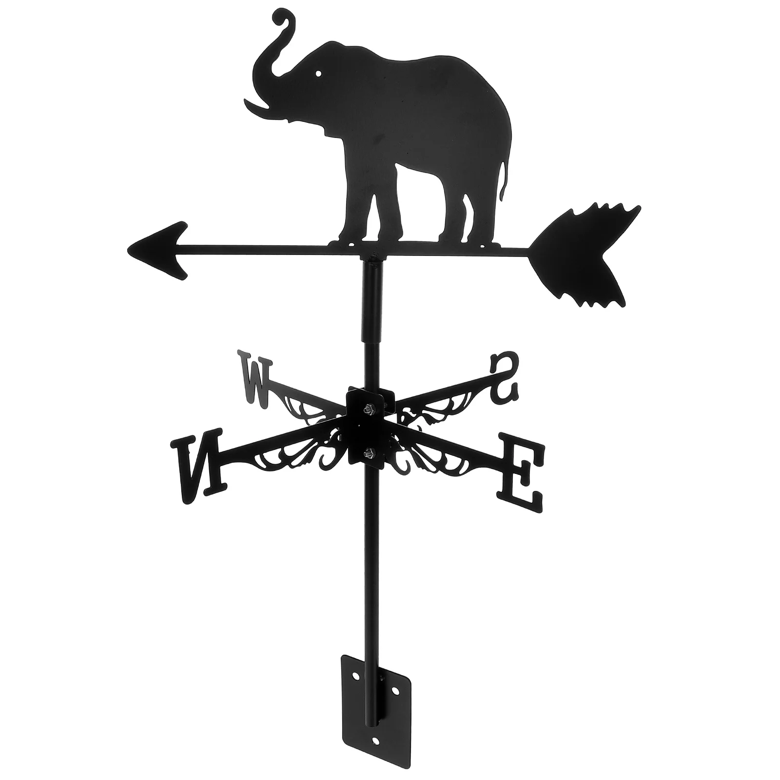 1 مجموعة الحديد الفيل Weathervane دائم سقف مؤشر اتجاه الرياح الإبداعية حديقة ديكور ريشة الطقس Weathervane