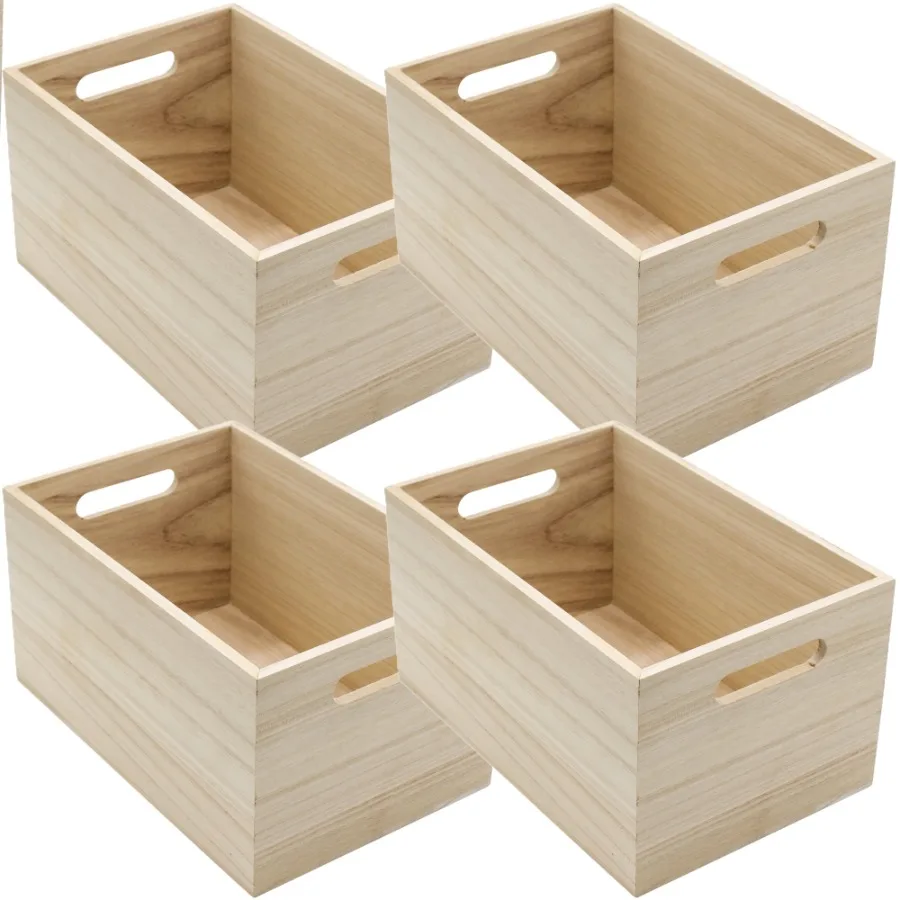 

Versatile Organizer Bins - Ideal for Home Decor Storage Solutions and DIY Projects 4-Pack