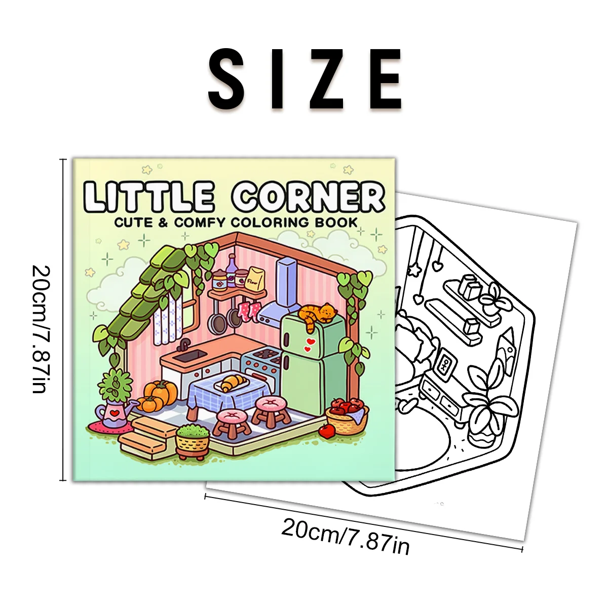 LITTLE CORNER Adult Coloring Book for Adults Cute Cozy Comfy Patterns Stress Relief Relaxation DIY Graffiti Drawing Art Book image 2