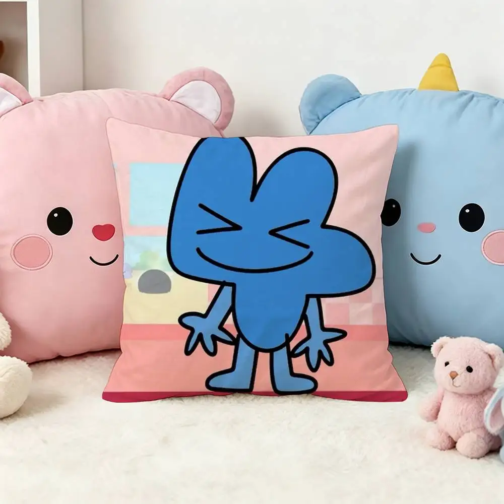 Four B-Battle For Dream Island BFDI Square Pillow Case Multi Sizes For Car Home Bedroom Decor Custom Valentine Gifts