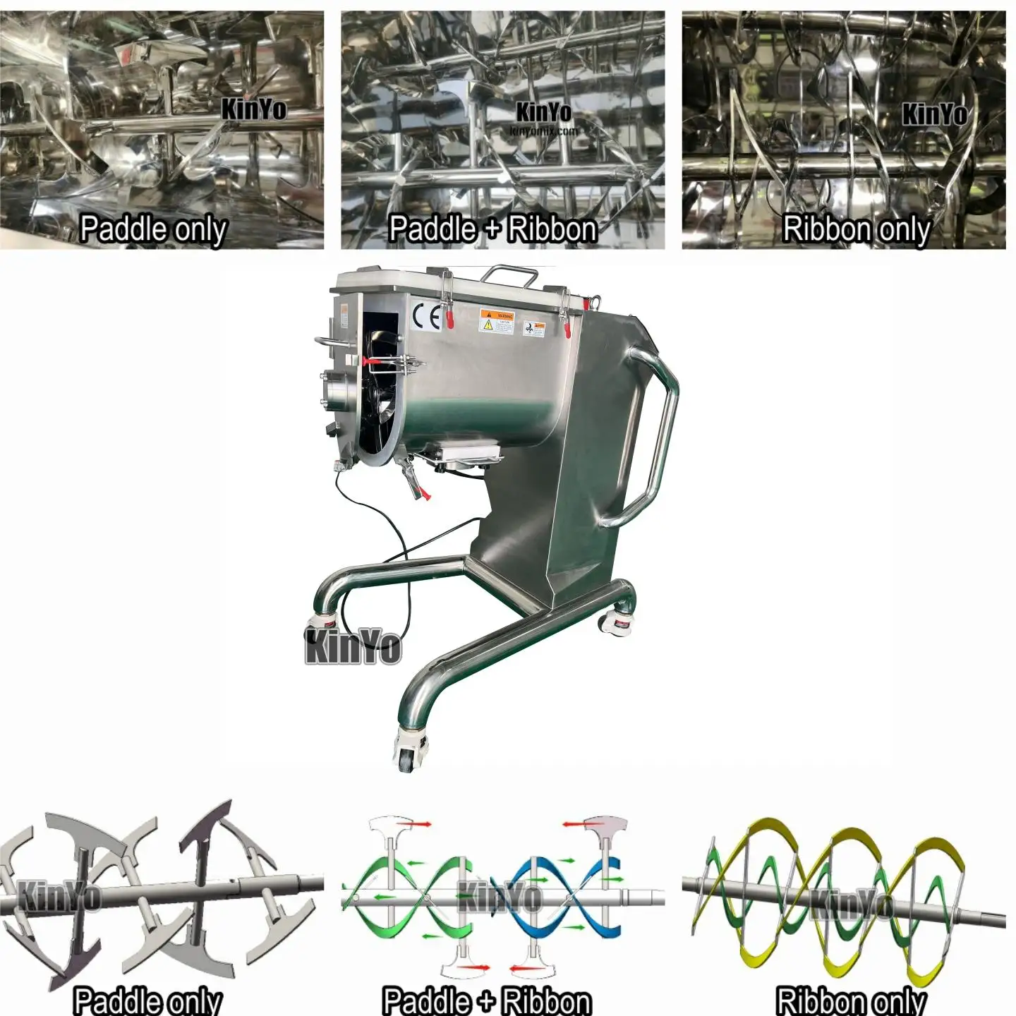 Powder Batch Lab Style Stainless Steal Double Ribbon Blending Machine