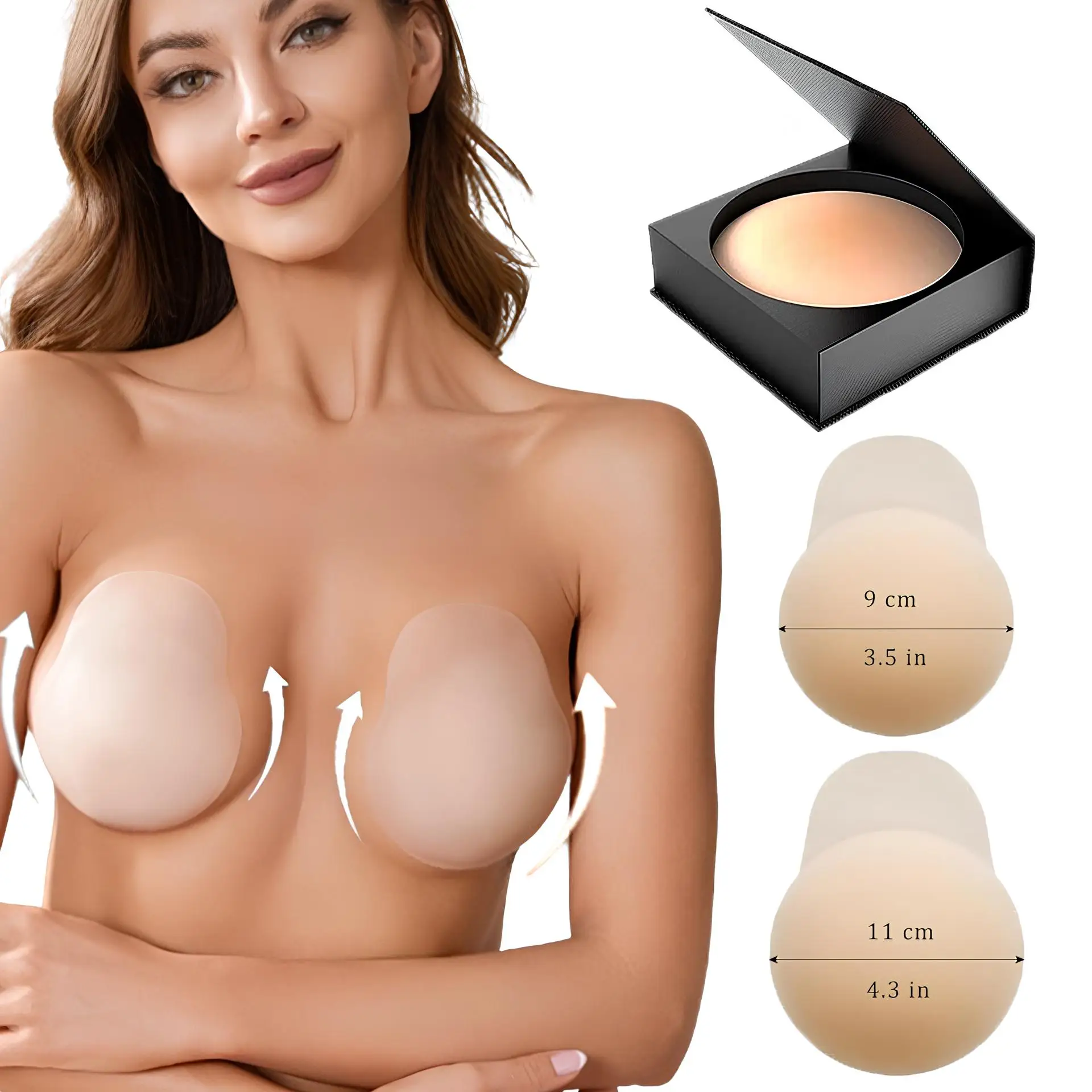 Cubierta de silicona reutilizable para pezones para mujer, cubierta de realce de pétalos de pecho, adhesivo Invisible para sujetador de pecho, almohadilla adhesiva