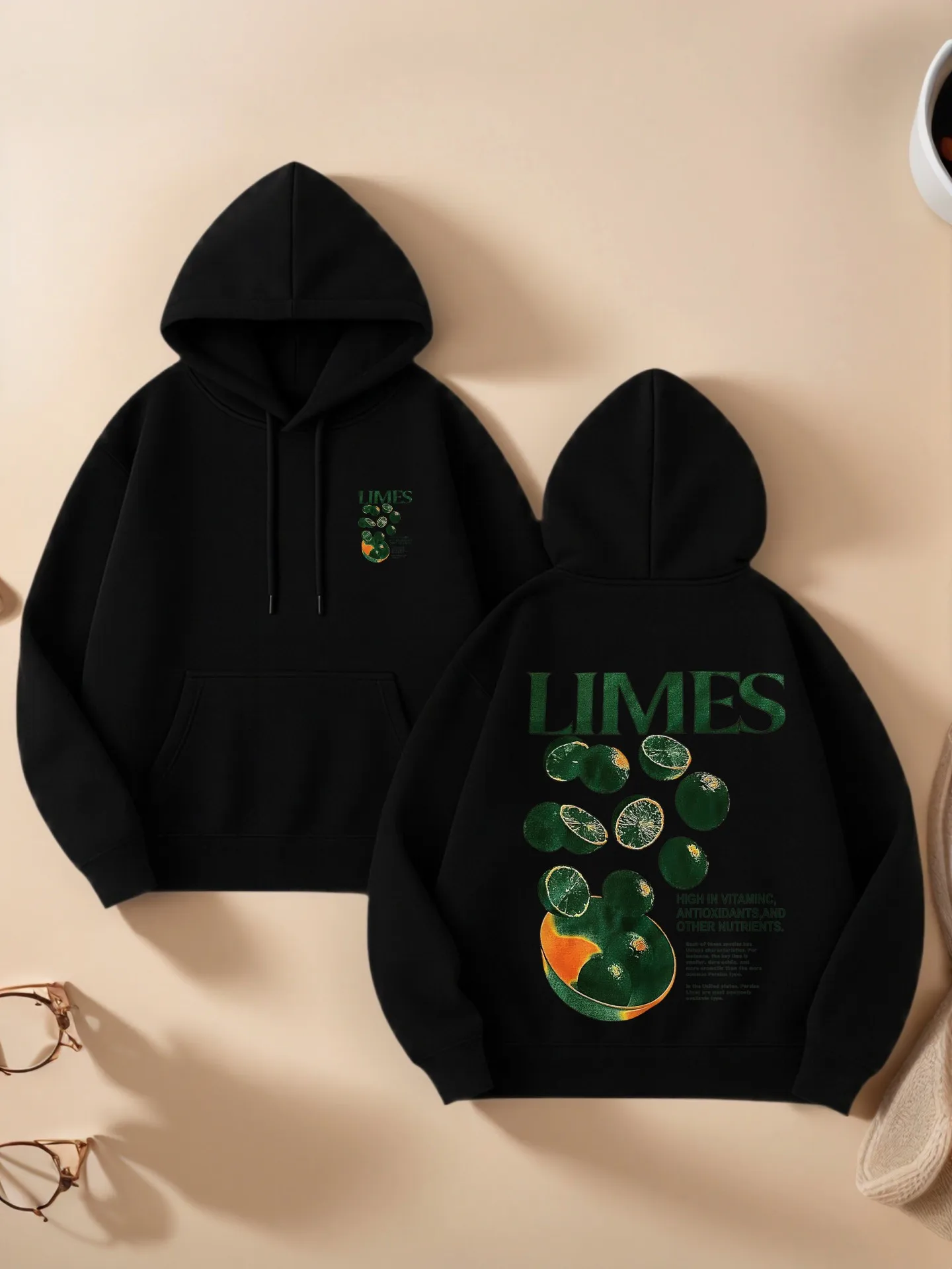 

Женская толстовка с графическим рисунком, лайм — эстетический дизайн с принтом, повседневная одежда на каждый день, мягкая ткань, для молодых мужчин и подростков