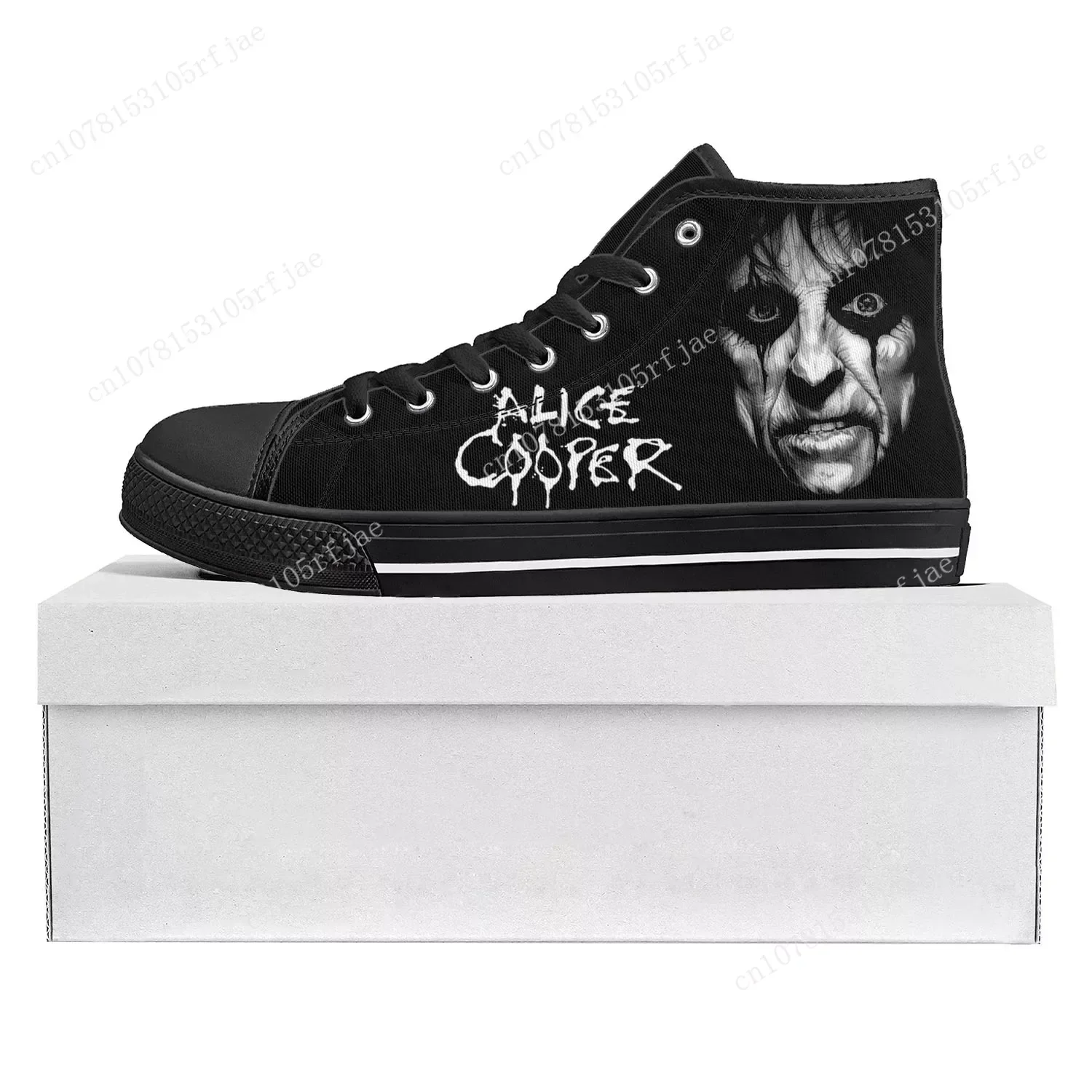 

Alice Cooper Rock Singer Pop High Top High Quality Sneakers Mens Womens Teenager Canvas Sneaker Casual Couple Shoes Custom Shoe