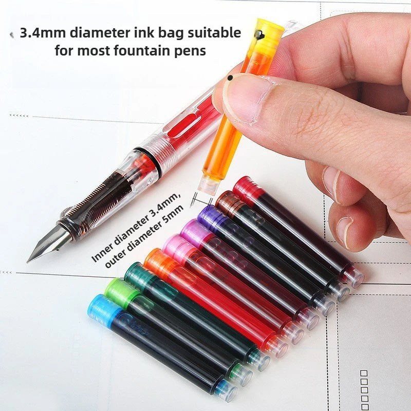 500/12 SZT. JINHAO 12 Kolorów Niekarbonowe Wkłady do Piór Wiecznych 3.4mm Uniwersalne Wkładki do Piór Szkoła Biuro Artykuły Papiernicze — zdjęcie produktu 6
