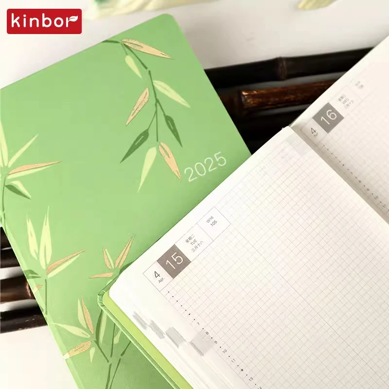 Kinbor 2025 Self-Discipline Notebook Journal A5/A6 Size Daily Planner 52g Bachuan Paper Personal Calendar Schedule Agenda