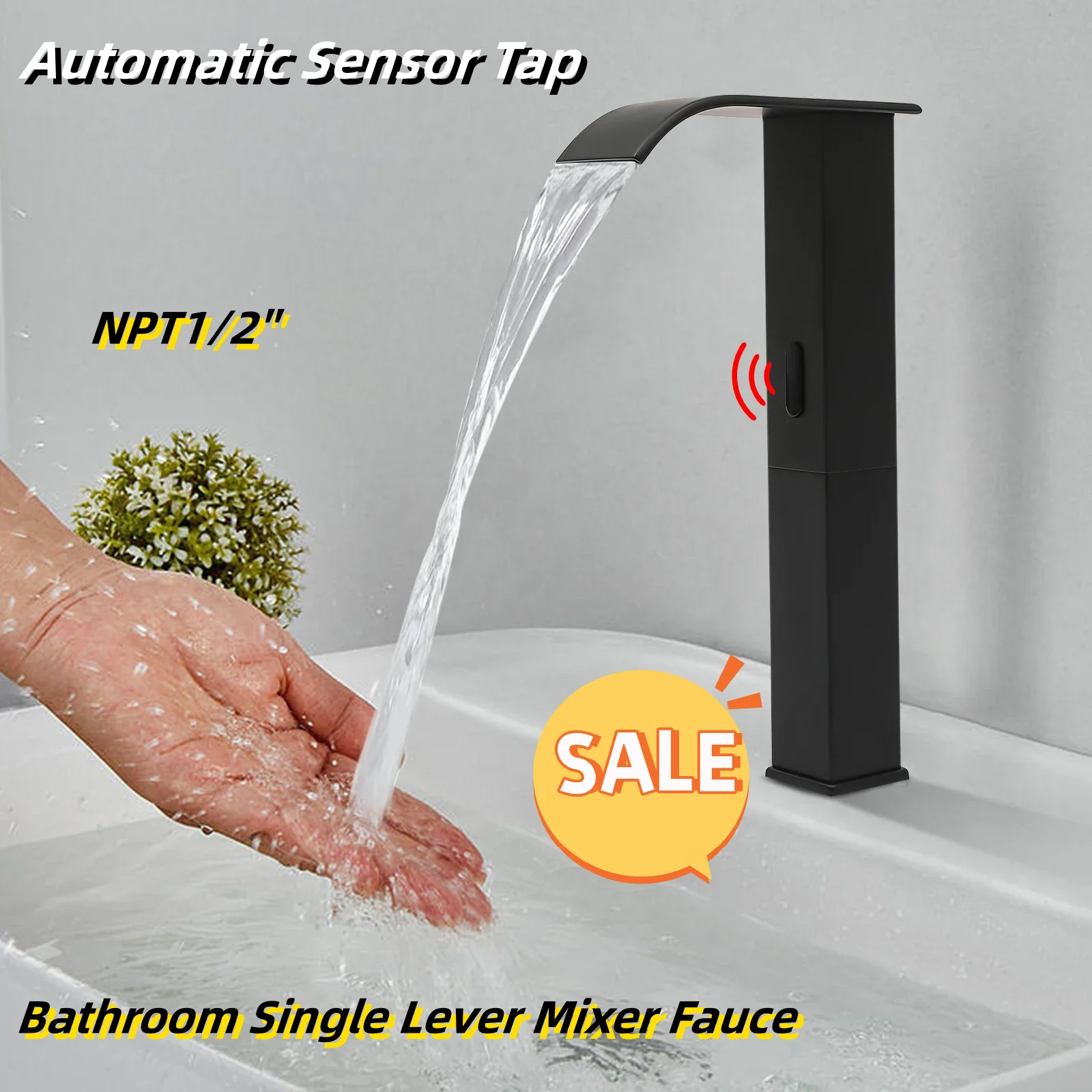 

Automatic Sensor Tap Infrared Sensor Washbasin Tap Bathroom Single Lever Mixer Faucet Stainless Steel