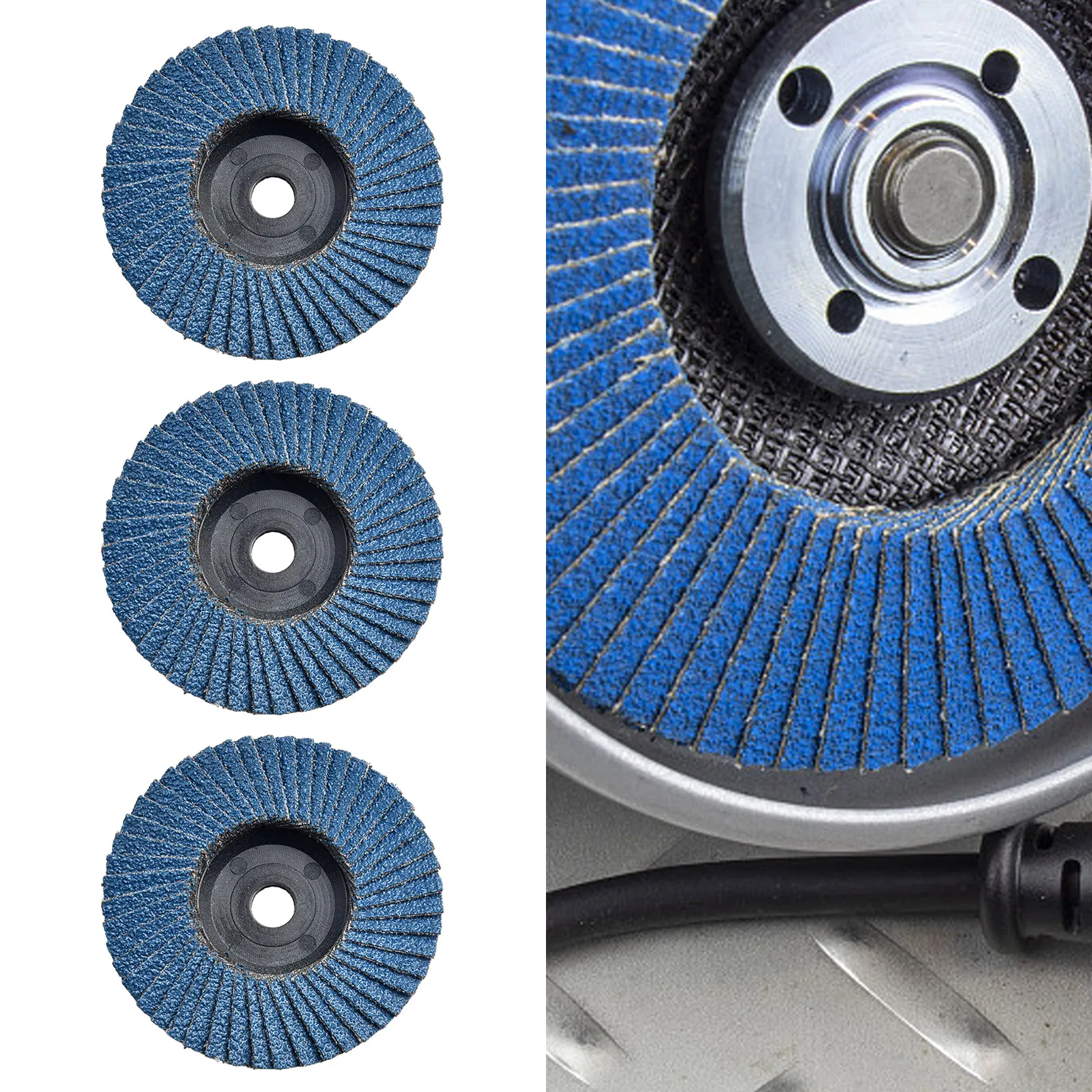 3pcs 3 Inch Flat Flap Discs 75mm Grinding Wheels Zirconium Corundum Flap Disc Sanding Grinding Wheels Cutting For Angle Grind