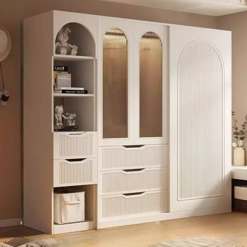 Railings Small Wardrobes Closet Wooden Style Items Tall Adult Wardrobes Cute Drawers White Guarda Roupas Furniture For Home