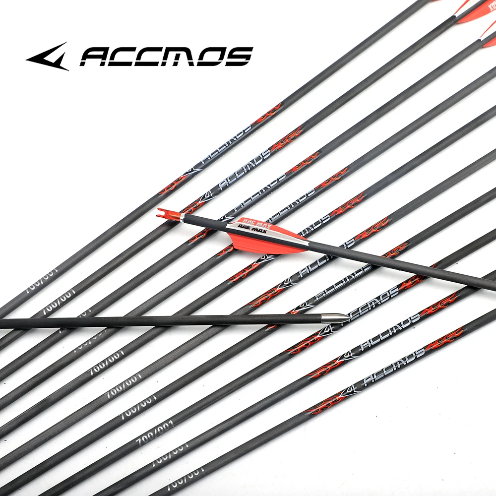 

6/12/24Pcs/Lot ID 4.2 mm 31'' spine 350 400 500 600 700 800 900 1000 1800 Archery Carbon Arrows Hunting And Shooting