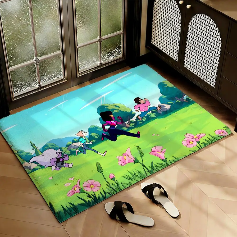 

Animation S-Steven Universe Futures Floor Mat Soft Thickened Flannel Door Mat Non-Slip Living Room Rug Home Decor
